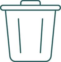 Garbage Line Gradient Icon vector