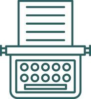 Typewriter Line Gradient Icon vector