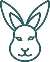 Hare Line Gradient Icon vector