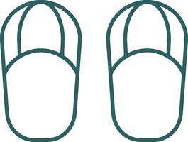 Sandals Line Gradient Icon vector