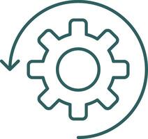 Automate Line Gradient Icon vector