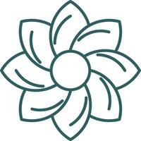 Floral Design Line Gradient Icon vector