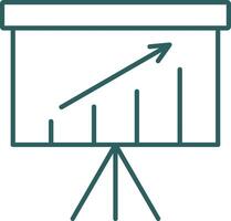 Presentation Line Gradient Icon vector