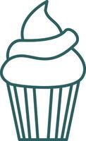 Cupcake Line Gradient Icon vector