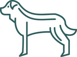 Dog Line Gradient Icon vector