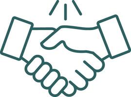 Handshake Line Gradient Icon vector
