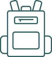 Backpack Line Gradient Icon vector