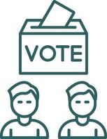 Voters Line Gradient Icon vector