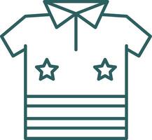 Shirt Line Gradient Icon vector