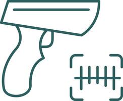 Barcode Scanner Line Gradient Icon vector