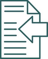 Import Line Gradient Icon vector