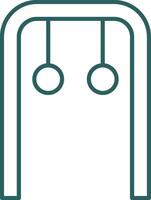 Gymnastic Rings Line Gradient Icon vector