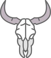 Bull skull Line Filled Light Icon vector