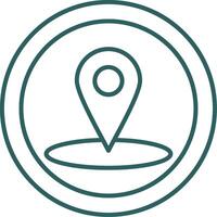 Location Line Gradient Icon vector