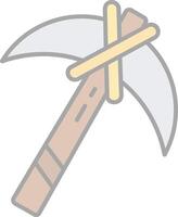 Pickaxe Line Filled Light Icon vector