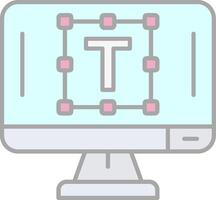 Text editor Line Filled Light Icon vector