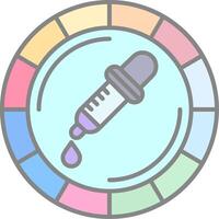 Color picker Line Filled Light Icon vector