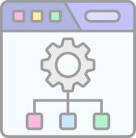 Setting Line Filled Light Icon vector