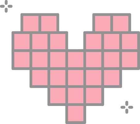 Pixels Line Filled Light Icon