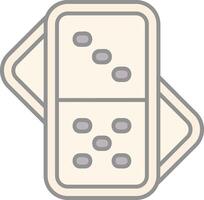 Domino Line Filled Light Icon vector
