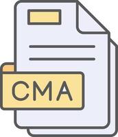 Cma Line Filled Light Icon vector