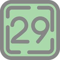 Twenty Nine Line Filled Light Icon vector