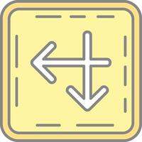 Intersect Line Filled Light Icon vector