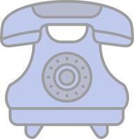 Telephone Line Filled Light Icon vector