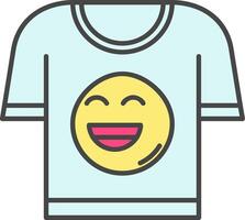 T shirt Line Filled Light Icon vector