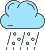 Hail Line Filled Light Icon vector