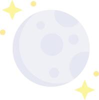 Luna plano ligero icono vector