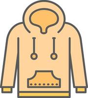 Hoodie Line Filled Light Icon vector