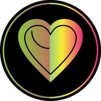 Heart Glyph Due Color Icon vector