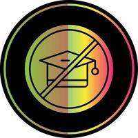 No Education Glyph Due Color Icon vector