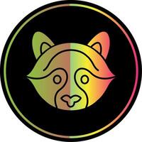 Raccoon Glyph Due Color Icon vector