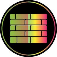 Brickwall Glyph Due Color Icon vector