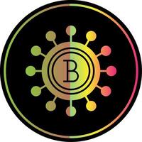 Cryptocurrency Glyph Due Color Icon vector