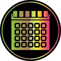 Calendar Glyph Due Color Icon vector