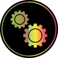 Gears Glyph Due Color Icon vector