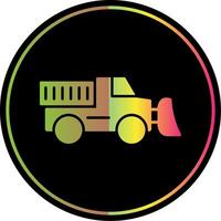 Plow Glyph Due Color Icon vector