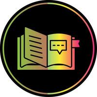 Open Book Glyph Due Color Icon vector