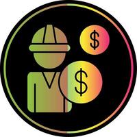 Salary Glyph Due Color Icon vector