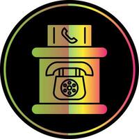 Telephone Booth Glyph Due Color Icon vector