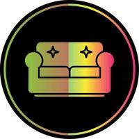 Couch Glyph Due Color Icon vector