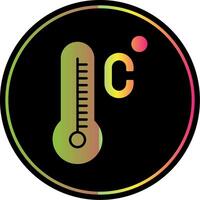 Celsius glifo debido color icono vector