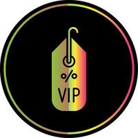 VIP glifo debido color icono vector