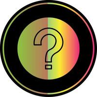 Question Glyph Due Color Icon vector