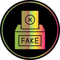 Fake Glyph Due Color Icon vector