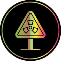 Radiation Zone Glyph Due Color Icon vector