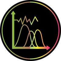 ola gráfico glifo debido color icono vector